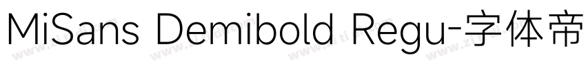 MiSans Demibold Regu字体转换